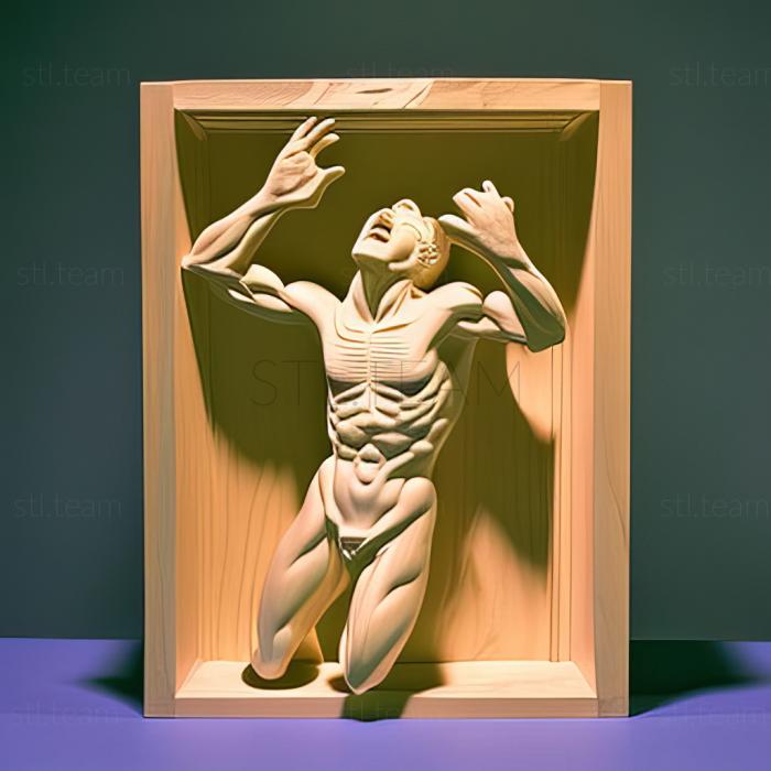 3D модель Брюс Науман, американський художник (STL)
